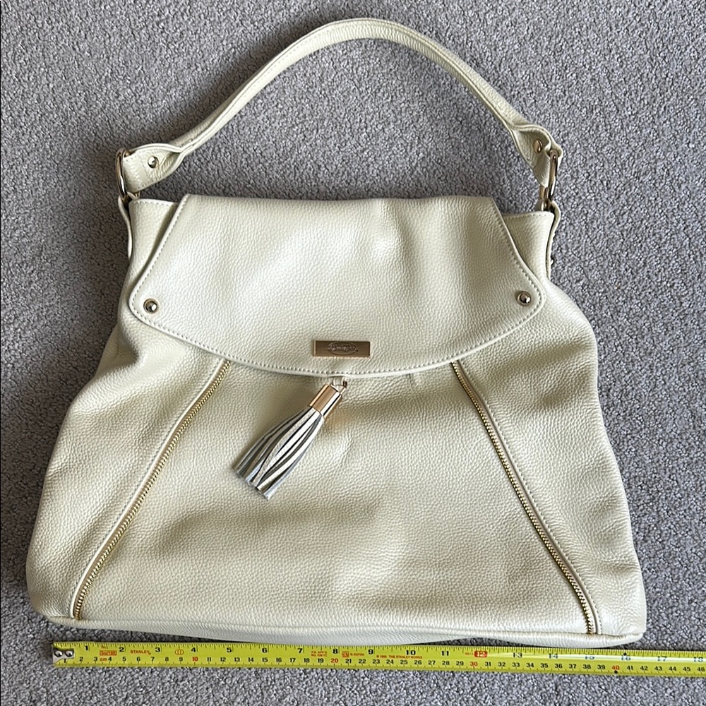 •ONNA EHRLICH• Cream Colored Shoulder Bag - Picture 8 of 12